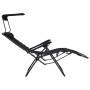 Tumbona plegable de textilene negro de , Tumbonas - Ref: Foro24-312467, Precio: 100,94 €, Descuento: %