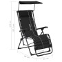 Tumbona plegable de textilene negro de , Tumbonas - Ref: Foro24-312467, Precio: 100,94 €, Descuento: %