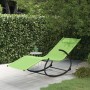 Tumbona mecedora de acero y textileno verde de , Tumbonas - Ref: Foro24-318115, Precio: 86,55 €, Descuento: %