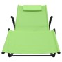 Tumbona mecedora de acero y textileno verde de , Tumbonas - Ref: Foro24-318115, Precio: 86,55 €, Descuento: %