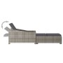 Tumbona de jardín con cojín de ratán sintético gris oscuro by , Loungers - Ref: Foro24-317180, Price: 230,54 €, Discount: %