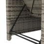Tumbona de jardín con cojín de ratán sintético gris oscuro by , Loungers - Ref: Foro24-317180, Price: 230,54 €, Discount: %