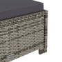 Tumbona de jardín con cojín de ratán sintético gris oscuro by , Loungers - Ref: Foro24-317180, Price: 230,54 €, Discount: %