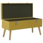 Banco con compartimento de terciopelo amarillo mostaza 80 cm von , Bänke für Hallen und Lager - Ref: Foro24-329930, Preis: 97...