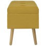 Banco con compartimento de terciopelo amarillo mostaza 80 cm von , Bänke für Hallen und Lager - Ref: Foro24-329930, Preis: 97...