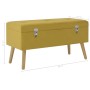 Banco con compartimento de terciopelo amarillo mostaza 80 cm von , Bänke für Hallen und Lager - Ref: Foro24-329930, Preis: 97...
