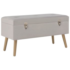 Banco con compartimento de terciopelo gris 80 cm von , Bänke für Hallen und Lager - Ref: Foro24-329932, Preis: 98,37 €, Rabat...