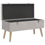 Banco con compartimento de terciopelo gris 80 cm by , Benches for halls and storage - Ref: Foro24-329932, Price: 98,37 €, Dis...