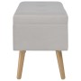 Banco con compartimento de terciopelo gris 80 cm by , Benches for halls and storage - Ref: Foro24-329932, Price: 98,37 €, Dis...