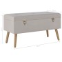 Banco con compartimento de terciopelo gris 80 cm by , Benches for halls and storage - Ref: Foro24-329932, Price: 98,37 €, Dis...