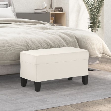 Banco de cuero sintético color crema 70x35x41 cm by , Banks - Ref: Foro24-349440, Price: 45,08 €, Discount: %