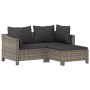 Set de muebles de jardín 3 pzas y cojines ratán sintético gris by , Garden sets - Ref: Foro24-362685, Price: 284,57 €, Discou...