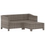Set de muebles de jardín 3 pzas y cojines ratán sintético gris by , Garden sets - Ref: Foro24-362685, Price: 284,57 €, Discou...