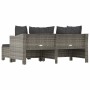 Set de muebles de jardín 3 pzas y cojines ratán sintético gris by , Garden sets - Ref: Foro24-362685, Price: 284,57 €, Discou...
