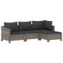 Set de muebles de jardín 4 pzas y cojines ratán sintético gris von , Gartensets - Ref: Foro24-362687, Preis: 356,02 €, Rabatt: %