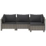 Set de muebles de jardín 4 pzas y cojines ratán sintético gris von , Gartensets - Ref: Foro24-362687, Preis: 356,02 €, Rabatt: %