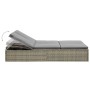 Tumbona convertible con cojín de ratán sintético gris von , Betten im Freien - Ref: Foro24-46244, Preis: 328,78 €, Rabatt: %