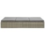 Tumbona convertible con cojín de ratán sintético gris von , Betten im Freien - Ref: Foro24-46244, Preis: 328,78 €, Rabatt: %