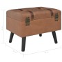 Taburete de almacenamiento 40 cm marrón cuero sintético von , Bänke für Hallen und Lager - Ref: Foro24-247531, Preis: 61,14 €...