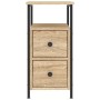 Mesita de noche madera de ingeniería roble Sonoma 30x60x60 cm