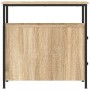 Mesita de noche madera de ingeniería roble Sonoma 30x60x60 cm