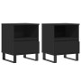 Mesitas de noche 2 uds madera de ingeniería negro 40x35x50 cm de , Mesitas de noche - Ref: Foro24-830639, Precio: 87,31 €