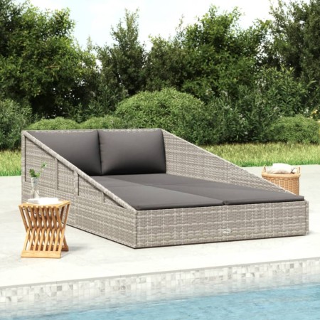 Tumbona cama de jardín ratán sintético gris 110x200 cm von , Betten im Freien - Ref: Foro24-45777, Preis: 289,81 €, Rabatt: %