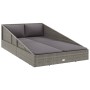 Tumbona cama de jardín ratán sintético gris 110x200 cm von , Betten im Freien - Ref: Foro24-45777, Preis: 289,81 €, Rabatt: %