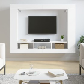 Mueble para TV madera de ingeniería blanco 152x22x113 cm de , Muebles TV - Ref: Foro24-833722, Precio: 99,67 €, Descuento: %