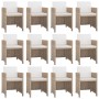 Set comedor de jardín 13 piezas y cojines ratán sintético beige von , Gartensets - Ref: Foro24-42553, Preis: 1,00 €, Rabatt: %