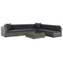 Set de muebles de jardín 7 pzas y cojines ratán sintético gris de , Conjuntos de jardín - Ref: Foro24-44601, Precio: 767,58 €...