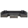 Set de muebles de jardín 7 pzas y cojines ratán sintético gris de , Conjuntos de jardín - Ref: Foro24-44601, Precio: 767,58 €...