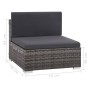 Set de muebles de jardín 7 pzas y cojines ratán sintético gris de , Conjuntos de jardín - Ref: Foro24-44601, Precio: 767,58 €...