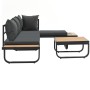 Juego de sofás de esquina 2 piezas con cojines aluminio WPC by , Outdoor sofas - Ref: Foro24-44704, Price: 494,31 €, Discount: %