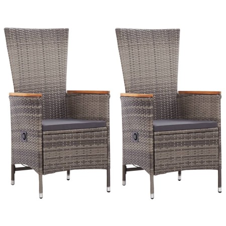 Sillas de jardín con cojines 2 unidades ratán sintético gris von , Gartenstühle - Ref: Foro24-46064, Preis: 275,70 €, Rabatt: %