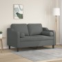 Sofá de 2 plazas con cojines tela gris oscuro 120 cm von , Sofas - Ref: Foro24-3200838, Preis: 222,75 €, Rabatt: %