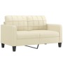 Sofá de 2 plazas con cojines cuero sintético color crema 140 cm by , Sofas - Ref: Foro24-3200804, Price: 242,41 €, Discount: %
