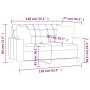 Sofá de 2 plazas con cojines cuero sintético color crema 140 cm by , Sofas - Ref: Foro24-3200804, Price: 242,41 €, Discount: %
