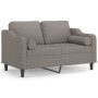 Sofá de 2 plazas con cojines tela gris taupe 120 cm von , Sofas - Ref: Foro24-3200844, Preis: 217,93 €, Rabatt: %