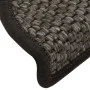 Selbstklebende Sisal-Stufenmatte 15 Stück Anthrazit 56x17x3cm von vidaXL, Treppenmatten - Ref: Foro24-326861, Preis: 73,37 €,...