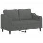 Sofá de 2 plazas con cojines tela gris oscuro 140 cm von , Sofas - Ref: Foro24-3200846, Preis: 213,87 €, Rabatt: %