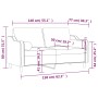 Sofá de 2 plazas con cojines tela amarillo claro 140 cm by , Sofas - Ref: Foro24-3200850, Price: 230,44 €, Discount: %