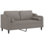 Sofá de 2 plazas con cojines tela gris taupe 140 cm von , Sofas - Ref: Foro24-3200852, Preis: 232,63 €, Rabatt: %