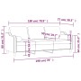 Sofá de 3 plazas con cojines tela rojo tinto 180 cm von , Sofas - Ref: Foro24-3200859, Preis: 368,01 €, Rabatt: %