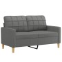 Sofá de 2 plazas con cojines tela gris oscuro 120 cm by , Sofas - Ref: Foro24-3200775, Price: 251,09 €, Discount: %
