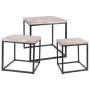 H&S Collection 3-piece teak wood side table set by H&S Collection, Side tables - Ref: Foro24-436192, Price: 116,01 €, Discoun...