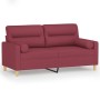 Sofá de 2 plazas con cojines tela rojo tinto 140 cm by , Sofas - Ref: Foro24-3200827, Price: 224,26 €, Discount: %