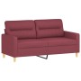 Sofá de 2 plazas con cojines tela rojo tinto 140 cm by , Sofas - Ref: Foro24-3200827, Price: 224,26 €, Discount: %