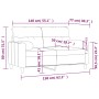 Sofá de 2 plazas con cojines tela rojo tinto 140 cm by , Sofas - Ref: Foro24-3200827, Price: 224,26 €, Discount: %