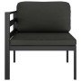 Sofá modular de esquina 1 ud con cojines aluminio antracita by , Modular outdoor sofas - Ref: Foro24-49239, Price: 278,64 €, ...